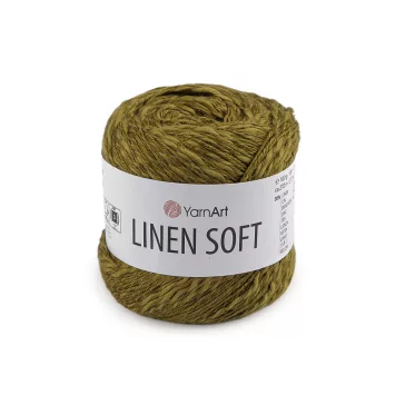   Kötőfonal Linen Soft 100 g - 10 (7314) khakizöld (1 db-os csomagolás)