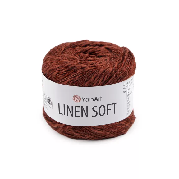 Kötőfonal Linen Soft 100 g - 8 (7309) barnás (1 db-os csomagolás) Kötőfonal Linen Soft 100 g - 8 (7309) barnás (1 db-os csomagolás)