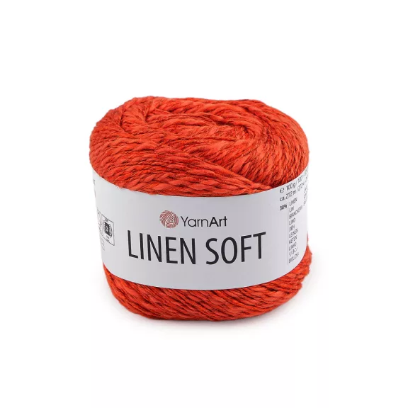 Kötőfonal Linen Soft 100 g - 9 (7310) sárgarépás (1 db-os csomagolás) Kötőfonal Linen Soft 100 g - 9 (7310) sárgarépás (1 db-os csomagolás)