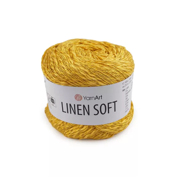 Kötőfonal Linen Soft 100 g - 7 (7306) sárga (1 db-os csomagolás) Kötőfonal Linen Soft 100 g - 7 (7306) sárga (1 db-os csomagolás)