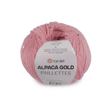   Kötő fonal Alpaca Gold flitteres 50 g - 3 (9306) rózsás világos (1 db-os csomagolás)