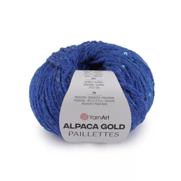   Kötő fonal Alpaca Gold flitteres 50 g - 5 (9309) királykék (1 db-os csomagolás)