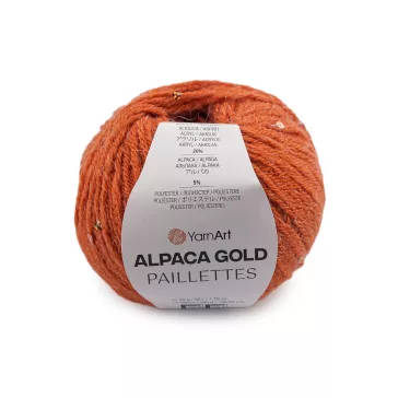   Kötő fonal Alpaca Gold flitteres 50 g - 8 (9312) rozsdaszín (1 db-os csomagolás)