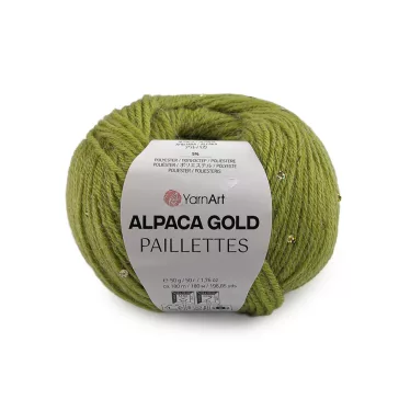   Kötő fonal Alpaca Gold flitteres 50 g - 10 (9310) almazöld (1 db-os csomagolás)