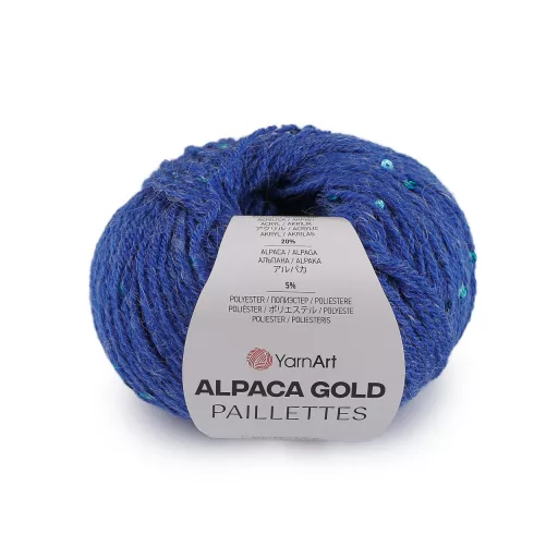 Kötő fonal Alpaca Gold flitteres 50 g