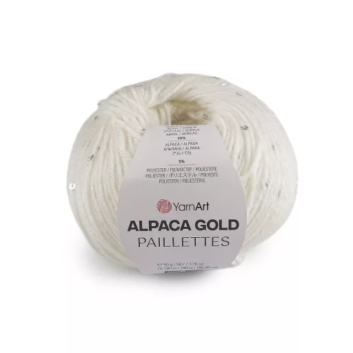 Kötő fonal Alpaca Gold flitteres 50 g