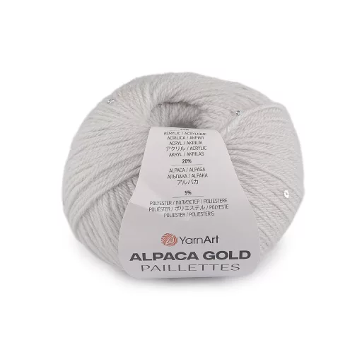 Kötő fonal Alpaca Gold flitteres 50 g