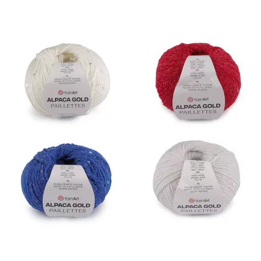 Kötő fonal Alpaca Gold flitteres 50 g