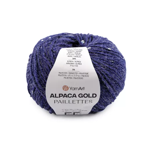 Kötő fonal Alpaca Gold flitteres 50 g