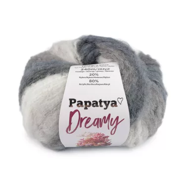   Kötő fonal Papatya Dreamy 100 g - 6 (09) szürke (1 db-os csomagolás)
