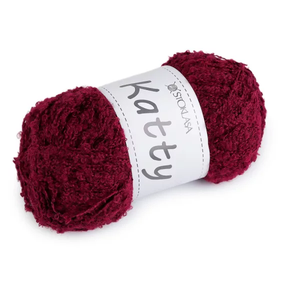 Kötő fonal buklé Katty 100 g - 4 bordó világos (5 db-os csomagolás) Kötő fonal buklé Katty 100 g - 4 bordó világos (5 db-os csomagolás)