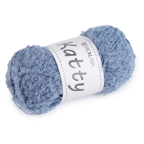 Kötő fonal buklé Katty 100 g - 5 kék farmer (1 db-os csomagolás) Kötő fonal buklé Katty 100 g - 5 kék farmer (1 db-os csomagolás)