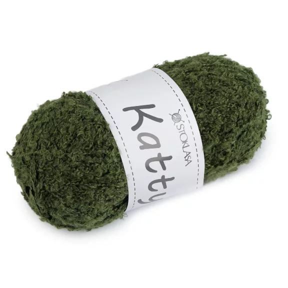 Kötő fonal buklé Katty 100 g - 7 élénkzöld (5 db-os csomagolás) Kötő fonal buklé Katty 100 g - 7 élénkzöld (5 db-os csomagolás)