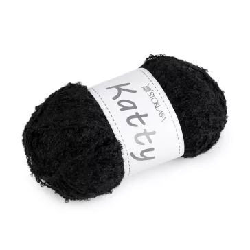   Kötő fonal buklé Katty 100 g - 11 fekete (1 db-os csomagolás)