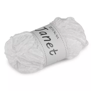 Chenille fonal Janet 100 g - 1 fehér (1 db-os csomagolás)