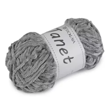   Chenille fonal Janet 100 g - 6 vil szürkéskék (1 db-os csomagolás)