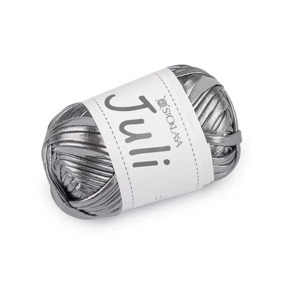 Kötő fonal Juli fémes 100 g - 2 (12) ezüst söt (1 db-os csomagolás) Kötő fonal Juli fémes 100 g - 2 (12) ezüst söt (1 db-os csomagolás)