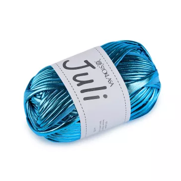  Kötő fonal Juli fémes 100 g - 9 mélykék (5 db-os csomagolás)