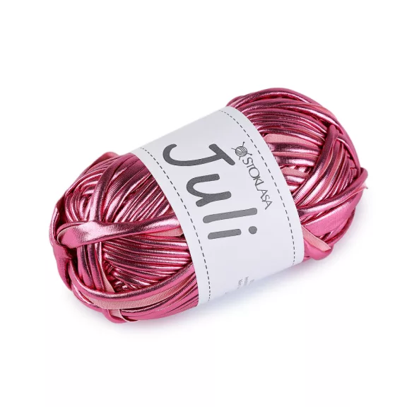 Kötő fonal Juli fémes 100 g - 10 rózsaszín (1 db-os csomagolás) Kötő fonal Juli fémes 100 g - 10 rózsaszín (1 db-os csomagolás)