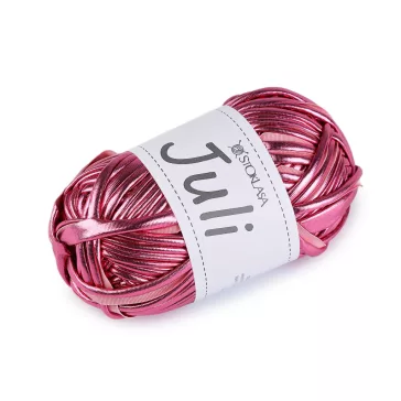   Kötő fonal Juli fémes 100 g - 10 rózsaszín (5 db-os csomagolás)