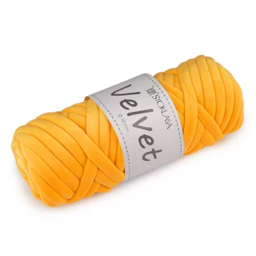   Marshmallow vastag Velvet fonal Ø10 mm 500 g - 2 (050) sárga (3 db-os csomagolás)
