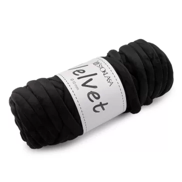   Marshmallow vastag Velvet fonal Ø10 mm 500 g - 11 (035) fekete (3 db-os csomagolás)