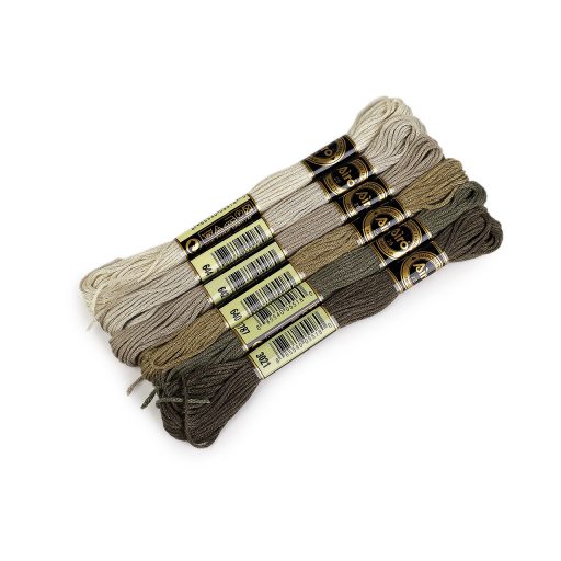 AIRO hímzőfonal-típusú mouline szál, 6 db/8 m-es árnyékolókészlet