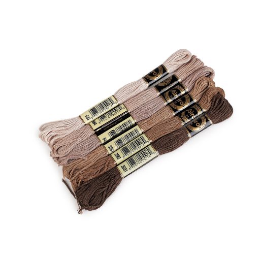 AIRO hímzőfonal-típusú mouline szál, 6 db/8 m-es árnyékolókészlet