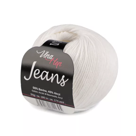 Kötőfonal Jeans 50 g - 1 (8002) fehér (1 db-os csomagolás) Kötőfonal Jeans 50 g - 1 (8002) fehér (1 db-os csomagolás)