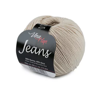   Kötőfonal Jeans 50 g - 2 (8212) nyers-natür (1 db-os csomagolás)