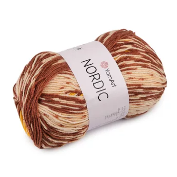  Kötő fonal Nordic 150 g - 2 (656) barna mustár 650303 (1 db-os csomagolás)