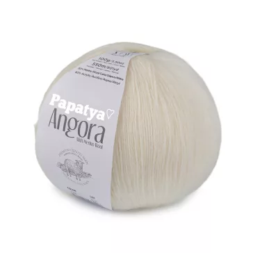   Kötőfonal Papatya Angora 100 g - 2 (1200) világos krém (1 db-os csomagolás)