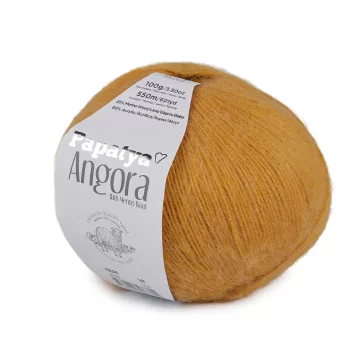   Kötőfonal Papatya Angora 100 g - 5 (8740) mustárszínű (1 db-os csomagolás)