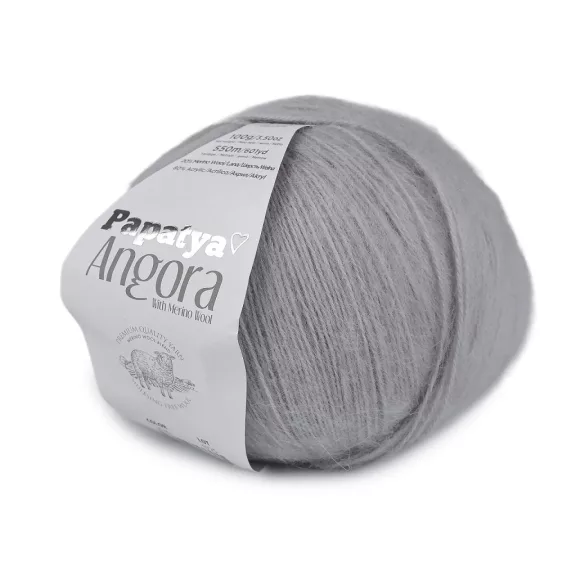 Kötőfonal Papatya Angora 100 g - 8 (2530) vil szürkéskék (1 db-os csomagolás) Kötőfonal Papatya Angora 100 g - 8 (2530) vil szürkéskék (1 db-os csomagolás)