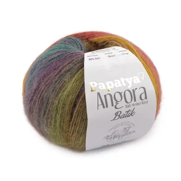   Kötőfonal Papatya Angora Batik 100 g - 6 (43) söt.sárgásbézs multikolor (1 db-os csomagolás)