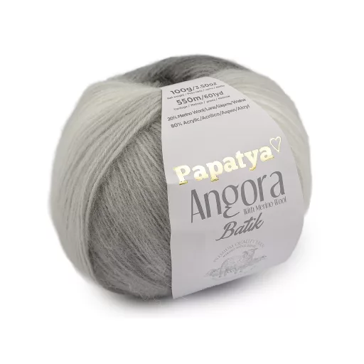 Kötőfonal Papatya Angora Batik 100 g