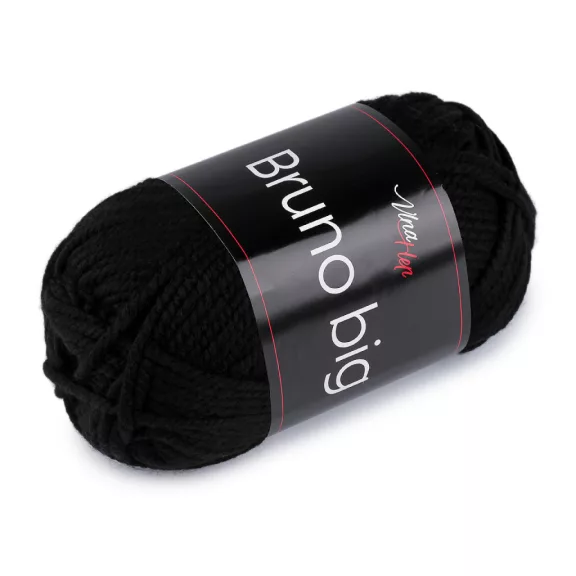 Kötő fonal Bruno big 200 g - 8 (401) fekete (1 db-os csomagolás) Kötő fonal Bruno big 200 g - 8 (401) fekete (1 db-os csomagolás)