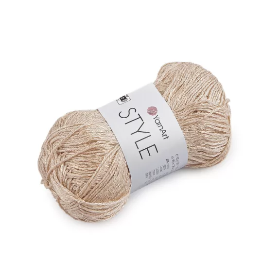 Style pamut kötőfonal viszkóz szállal 50 g - 4 (654) világos bézs (5 db-os csomagolás) Style pamut kötőfonal viszkóz szállal 50 g - 4 (654) világos bézs (5 db-os csomagolás)