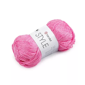   Style pamut kötőfonal viszkóz szállal 50 g - 8 (665) rózsaszín (1 db-os csomagolás)