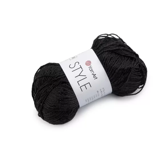 Style pamut kötőfonal viszkóz szállal 50 g - 16 (651) fekete (5 db-os csomagolás) Style pamut kötőfonal viszkóz szállal 50 g - 16 (651) fekete (5 db-os csomagolás)