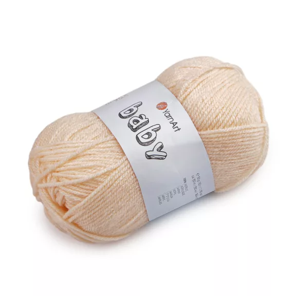 Kötő fonal Baby 50 g - 2 (854) világos bézs (1 db-os csomagolás) Kötő fonal Baby 50 g - 2 (854) világos bézs (1 db-os csomagolás)