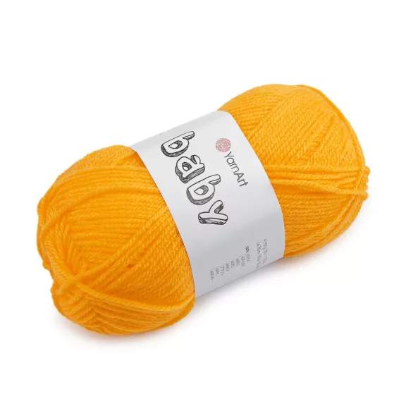 Kötő fonal Baby 50 g - 4 (32) narancssárga (1 db-os csomagolás) Kötő fonal Baby 50 g - 4 (32) narancssárga (1 db-os csomagolás)