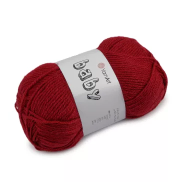   Kötő fonal Baby 50 g - 9 (3024) sötétpiros (1 db-os csomagolás)