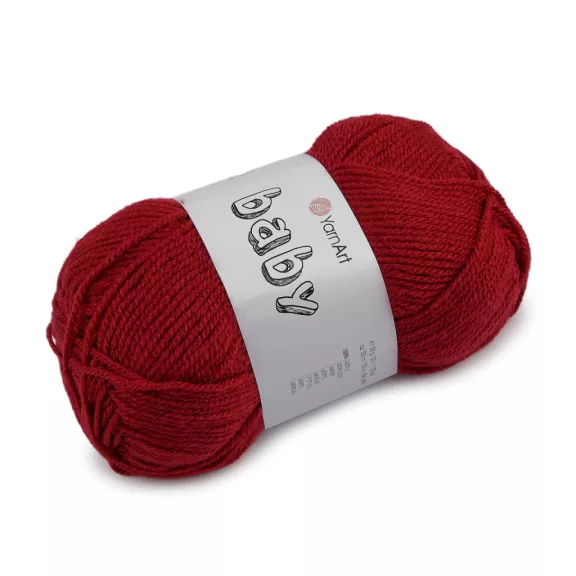 Kötő fonal Baby 50 g - 9 (3024) sötétpiros (1 db-os csomagolás) Kötő fonal Baby 50 g - 9 (3024) sötétpiros (1 db-os csomagolás)