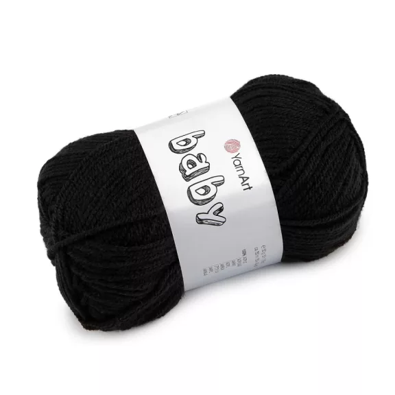 Kötő fonal Baby 50 g - 17 (585) fekete (1 db-os csomagolás) Kötő fonal Baby 50 g - 17 (585) fekete (1 db-os csomagolás)