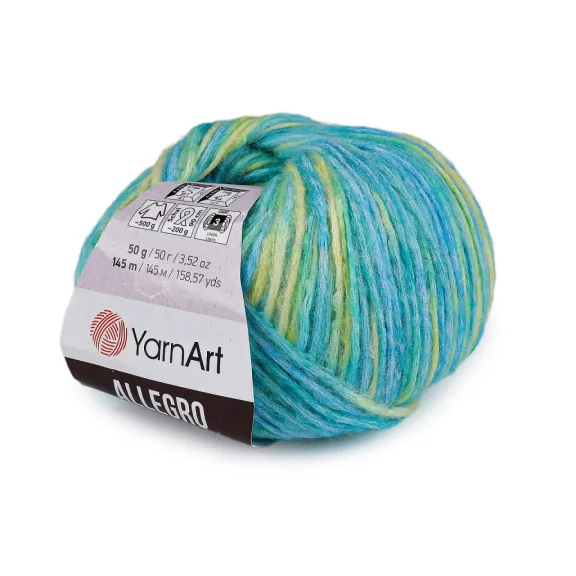 Kötő fonal Allegro 50 g - 11 (749) azúrkék (10 db-os csomagolás) Kötő fonal Allegro 50 g - 11 (749) azúrkék (10 db-os csomagolás)