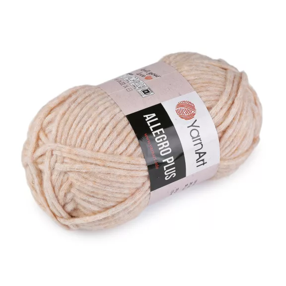Kötő fonal Allegro Plus 100 g - 2 (704) világos bézs (5 db-os csomagolás) Kötő fonal Allegro Plus 100 g - 2 (704) világos bézs (5 db-os csomagolás)