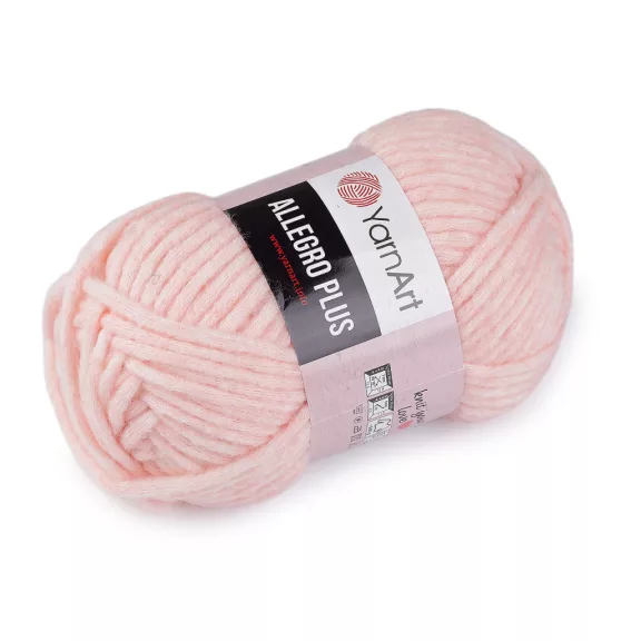 Kötő fonal Allegro Plus 100 g - 3 (701) púderrózsaszín (5 db-os csomagolás) Kötő fonal Allegro Plus 100 g - 3 (701) púderrózsaszín (5 db-os csomagolás)