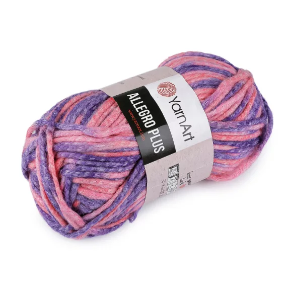 Kötő fonal Allegro Plus 100 g - 5 (747) pink lila (5 db-os csomagolás) Kötő fonal Allegro Plus 100 g - 5 (747) pink lila (5 db-os csomagolás)