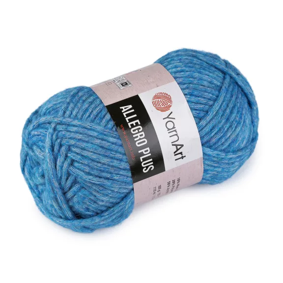 Kötő fonal Allegro Plus 100 g - 10 (708) égszínkék (5 db-os csomagolás) Kötő fonal Allegro Plus 100 g - 10 (708) égszínkék (5 db-os csomagolás)